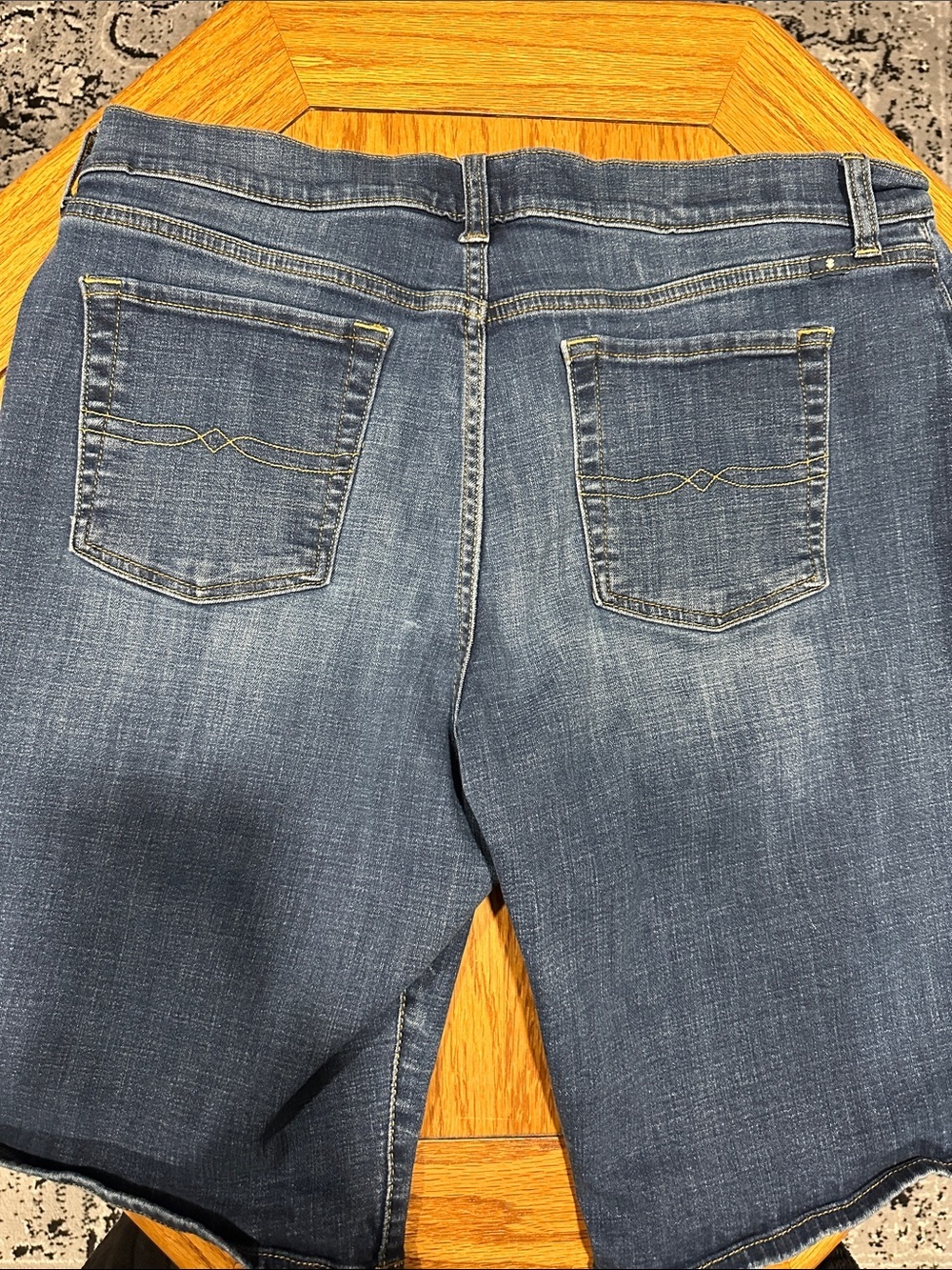 *LUCKY BRAND* Plus Dark Blue Denim The Bermuda Shorts Size 14 - Picture 5 of 5